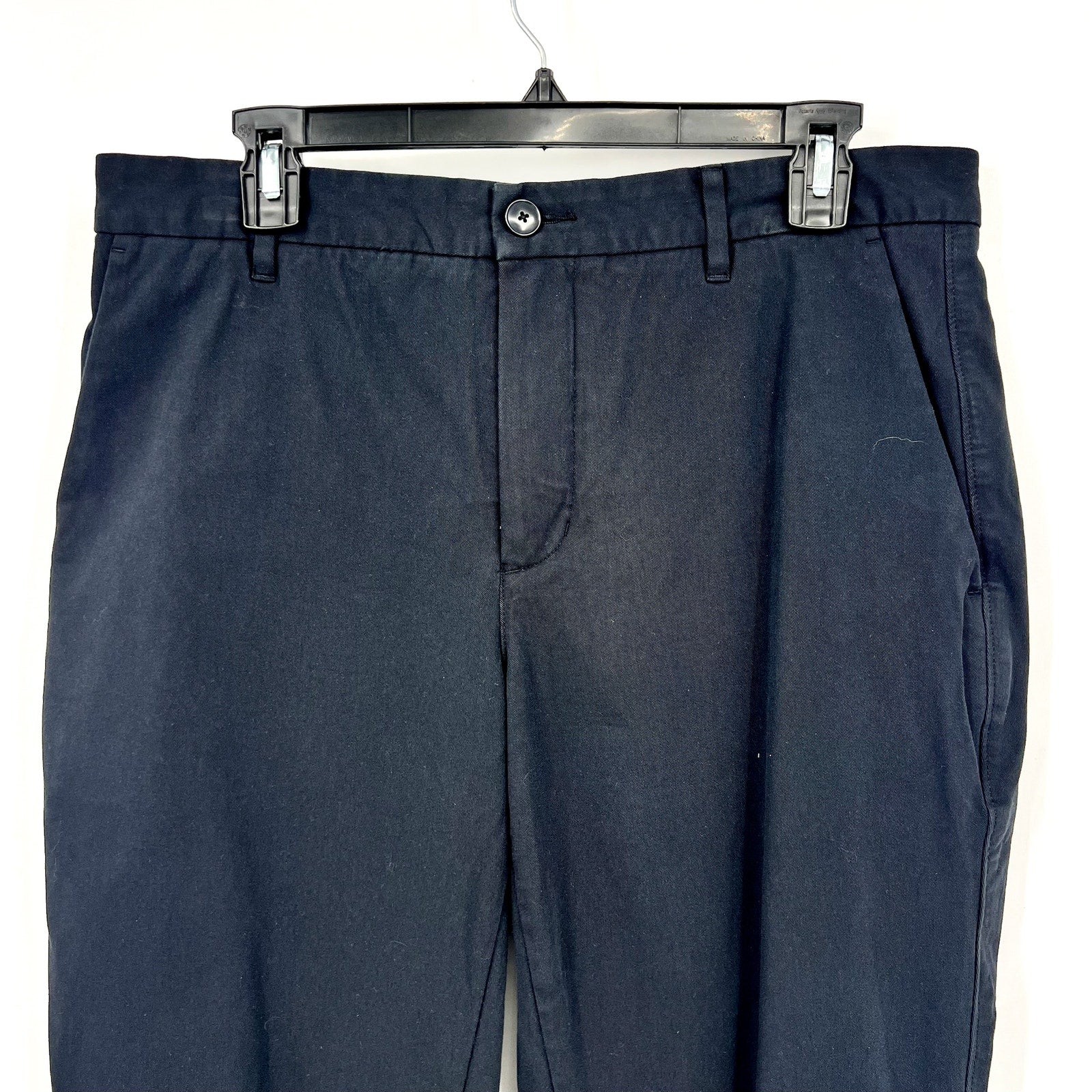 Everlane Uniform Men's Performance Chino Pants 32 X 32 Black Flat Front NWT