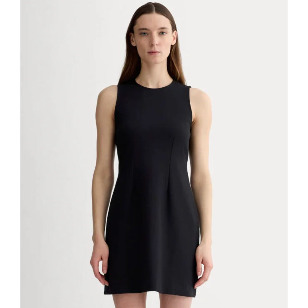 EVERLANE Women's The Dream '90s Shift Dress XL Black Sleeveless Stretch NWT