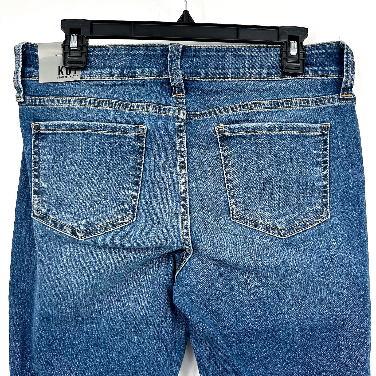 KUT FROM THE KLOTH Natalie Bootcut Jeans 8 PETITE Studious Blue Mid Rise NWT