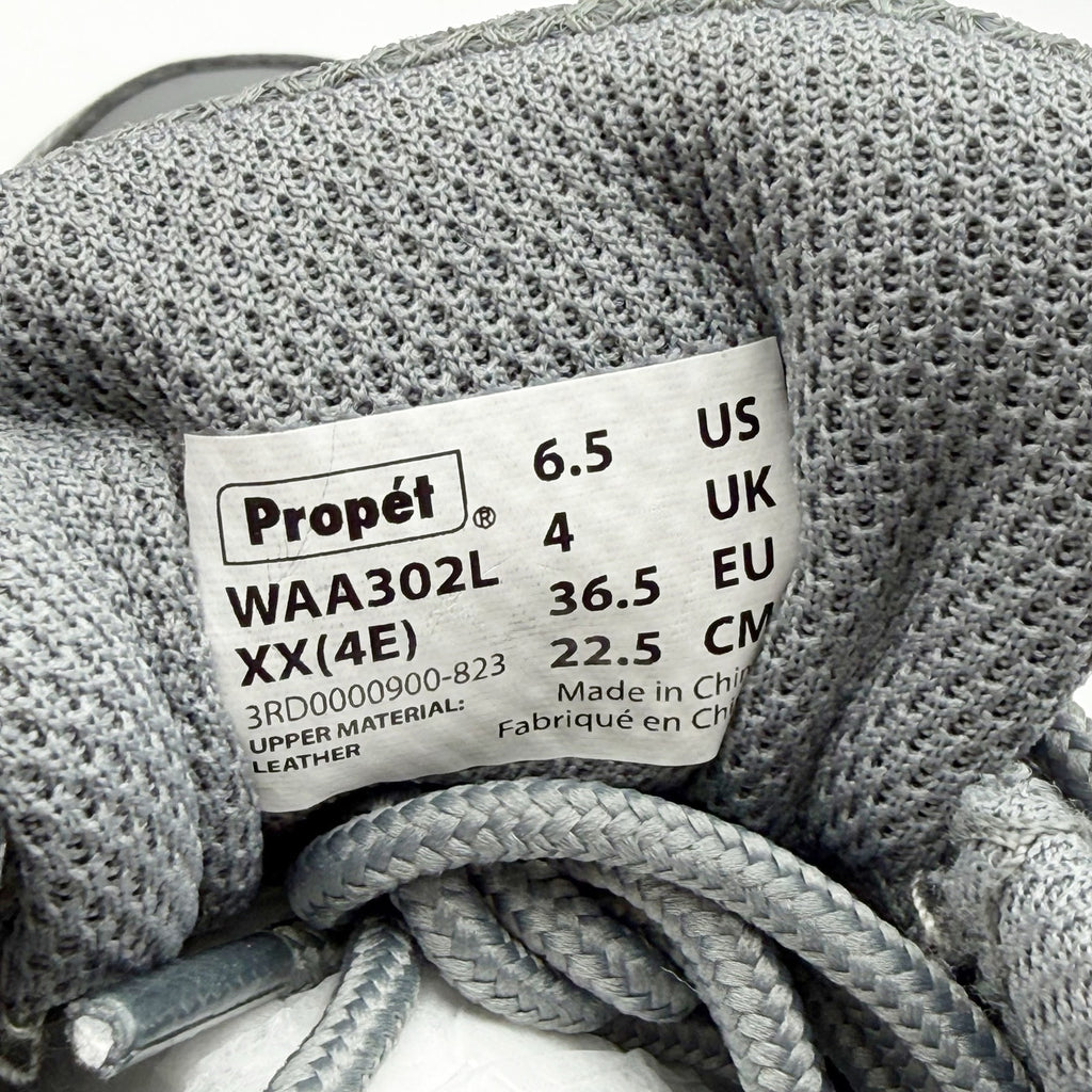 Propet Womens Ultima Sneakers US 6.5 Extra Wide Grey White Leather NIB