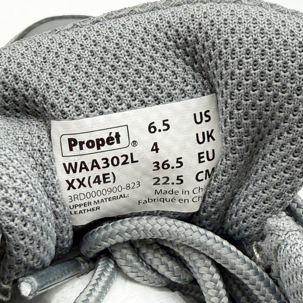 Propet Womens Ultima Sneakers US 6.5 Extra Wide Grey White Leather NIB