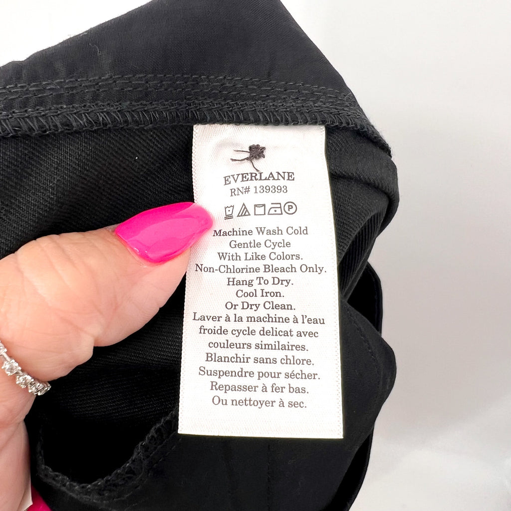Everlane Womens The Way-High Drape Pant Size 12 30" Inseam Pleated Black NWT