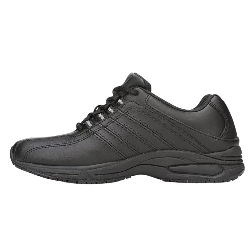 Dr. Scholls Womens Kimberly Work Sneakers Size 6.5 Wide Black Leather SR NIB