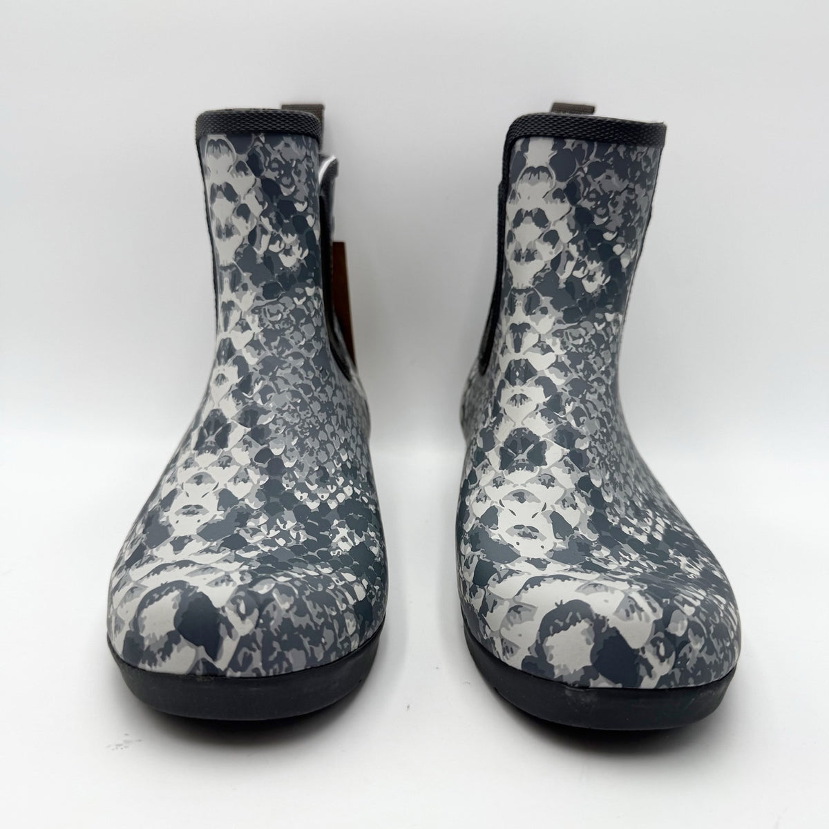 Chooka Womens Eastlake Chelsea Rain Ankle Boot Size 6 Grey Snake Waterproof NWT