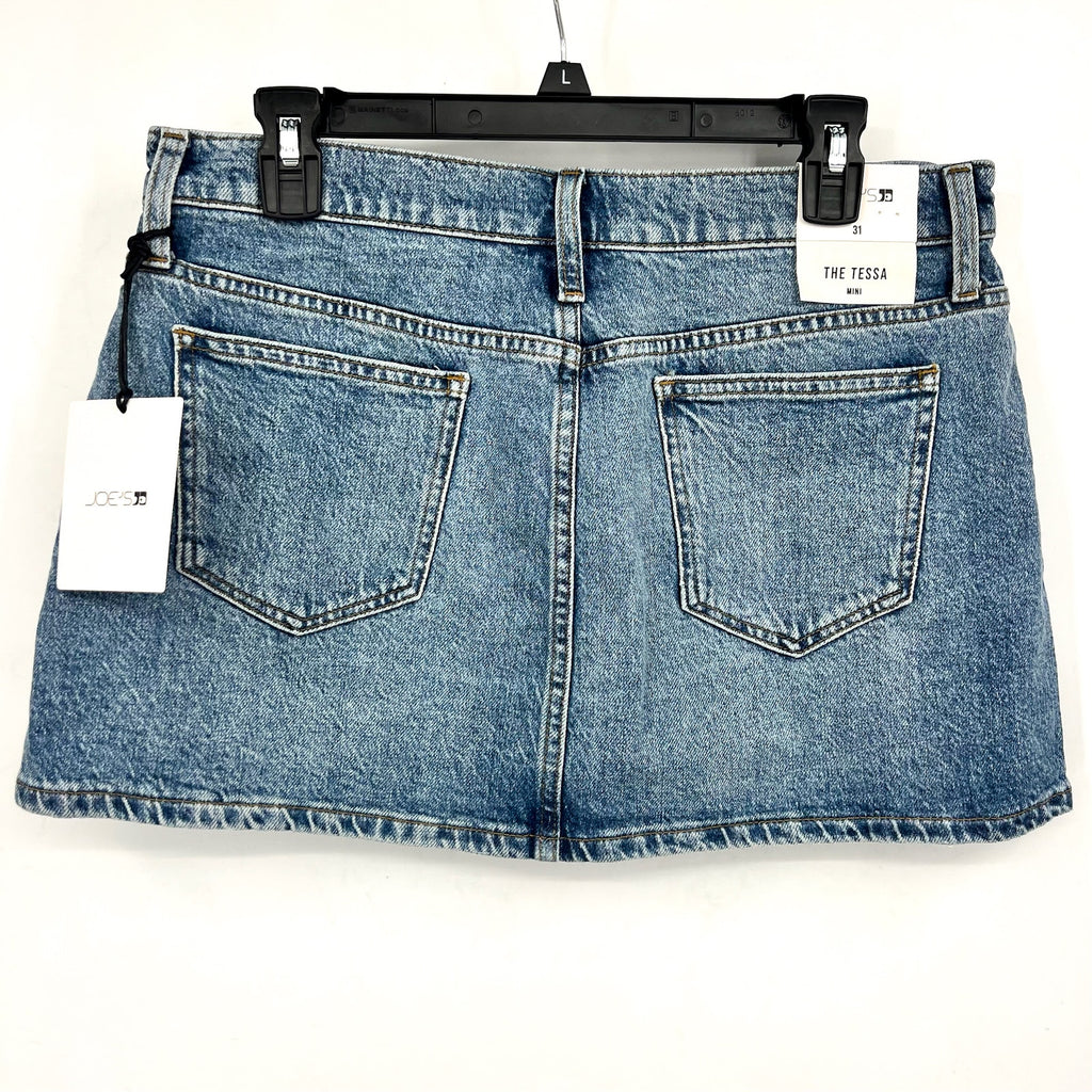 JOE'S JEAN Women's The Tessa Denim Mini Skirt Size 31 US 12 Blue Showdown NWT