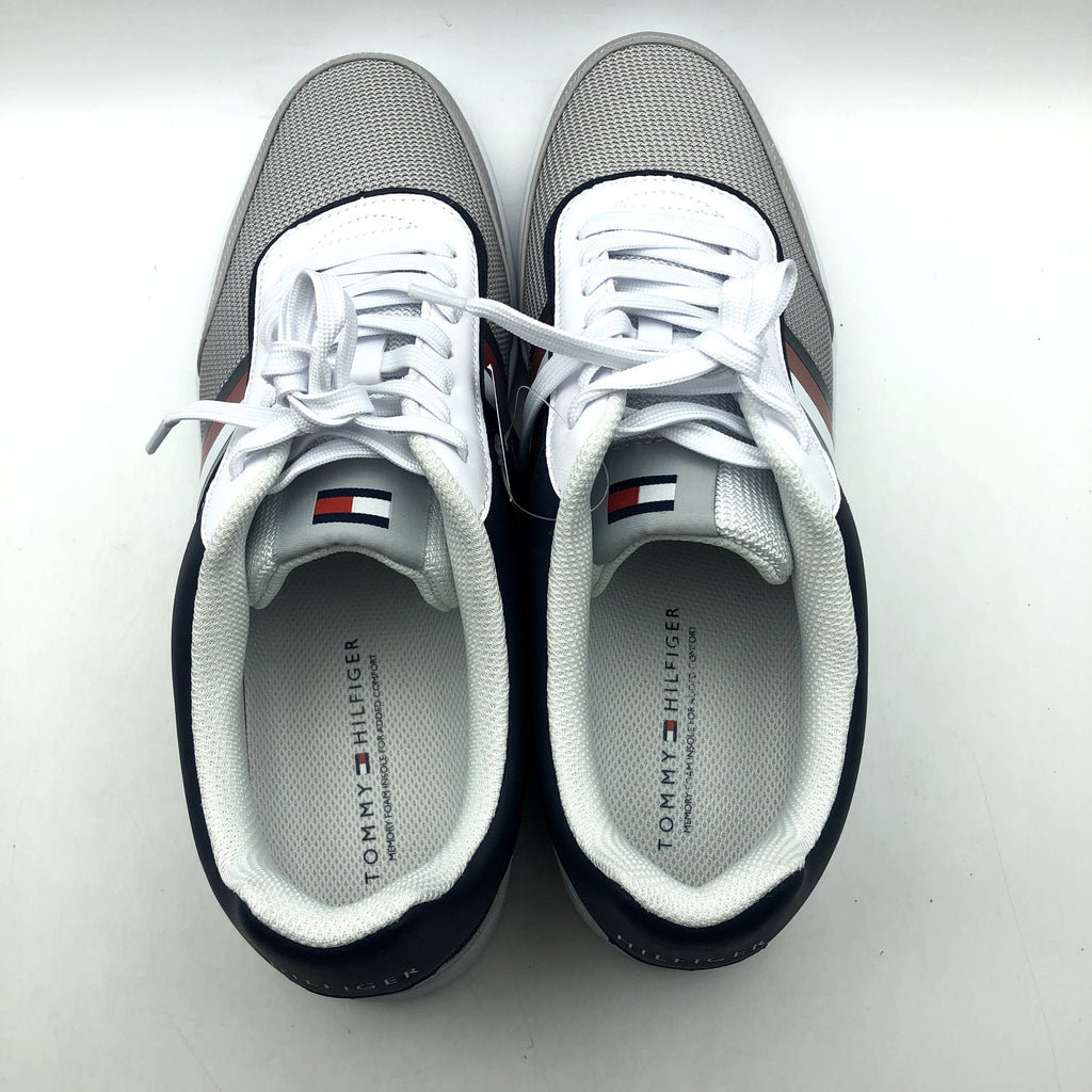 Tommy Hilfiger Mens Lessio Casual Sneakers Size 12 Grey Blue Red Stripe NIB
