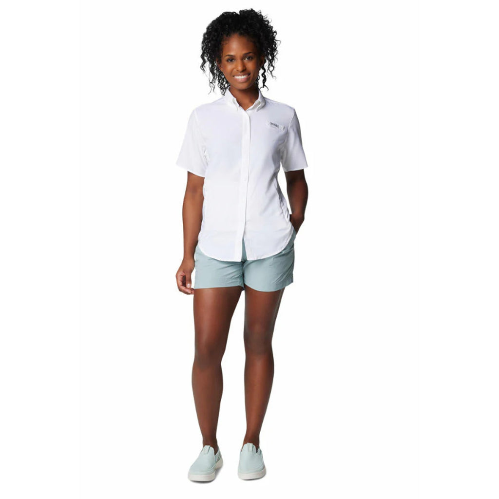 COLUMBIA Women's Tamiami II Short Sleeve Shirt XS White Sun Protection NWT