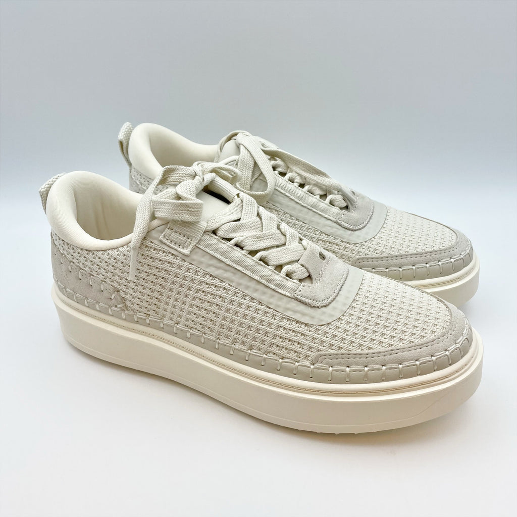 Steve Madden Womens Charlie Casual Sneakers US 8 M Beige Cream Tan Lace-Up NIB