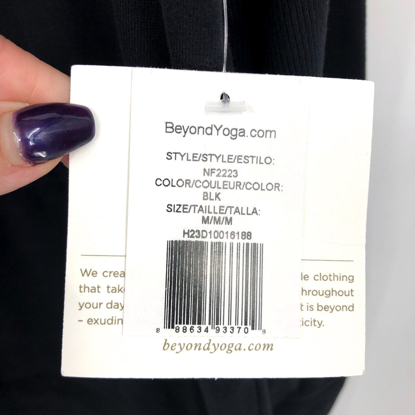 Beyond Yoga Womens Luxe Fleece Hooded Jacket Medium Black Open Front NWT