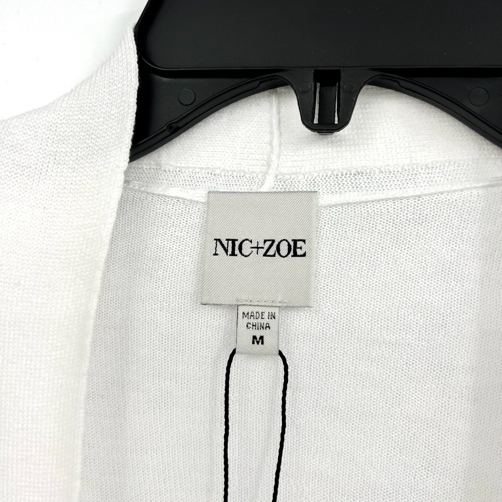 NIC + ZOE All Year Back Of The Chair Cardigan Medium White Long Sleeve NWT