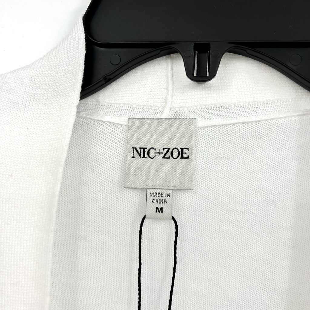 NIC + ZOE All Year Back Of The Chair Cardigan Medium White Long Sleeve NWT