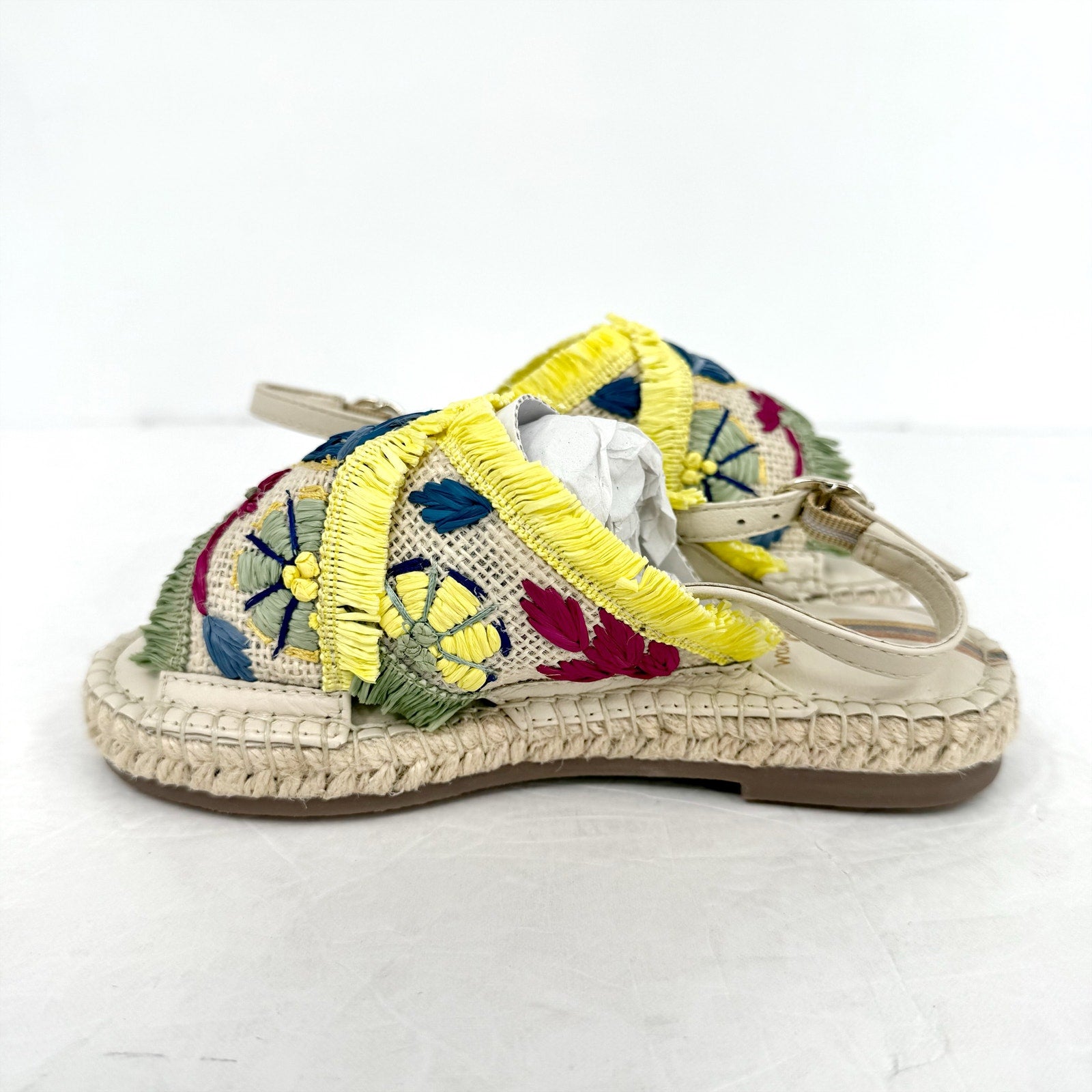 Sam Edelman Kids Kayden Slingback Sandal US 2 M Beige Multicolor Leather NIB