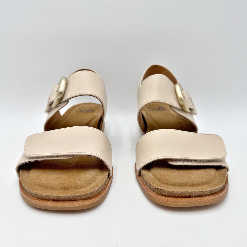 SOFFT Womens Peggie Sandals Size 9 M EU 40 Beige Leather NWOB