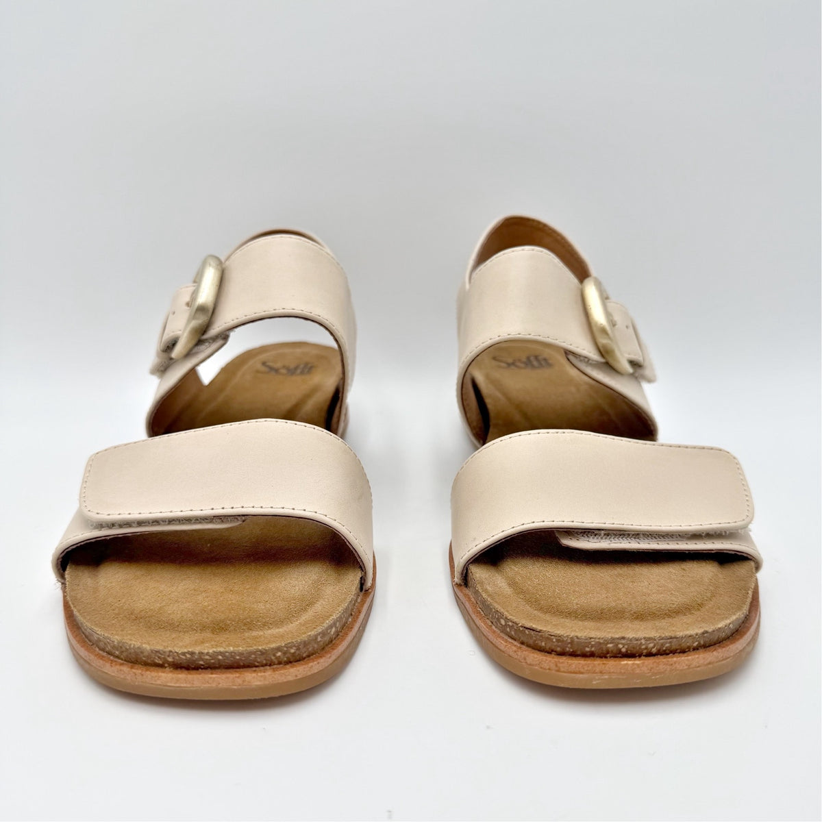 SOFFT Womens Peggie Sandals Size 9 M EU 40 Beige Leather NWOB