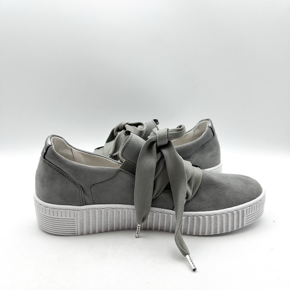 Gabor Womens 73.333.10 Casual Sneakers UK 5.5 US 8 Grey Stone Suede NWOB