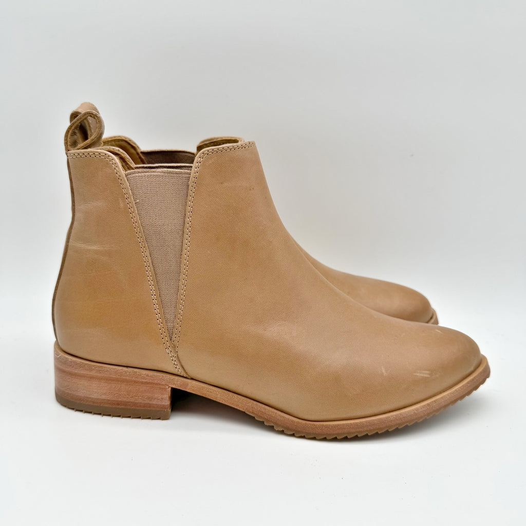 Nisolo Womens Eva Everyday Chelsea Boot US 6.5 Tan Leather Water Resistant NIB