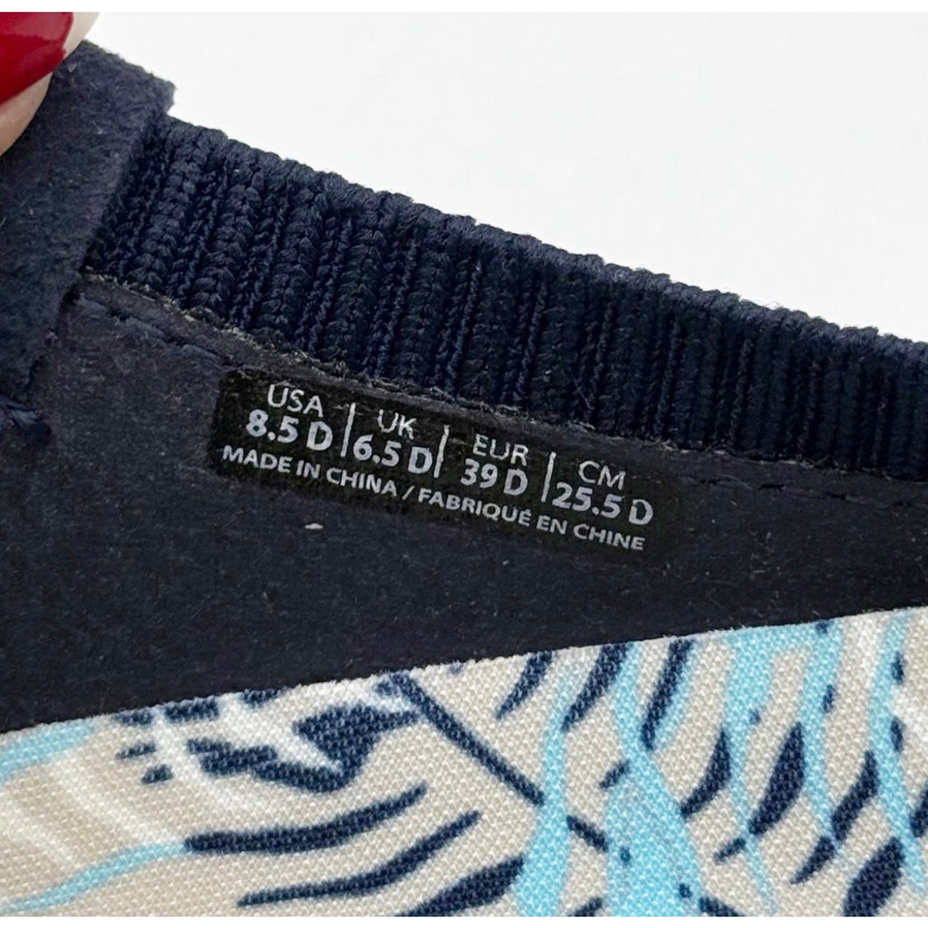 Spenco Womens Blissful Casual Slip On Shoes 8.5 WIDE Dark Navy Blue Mules NIB