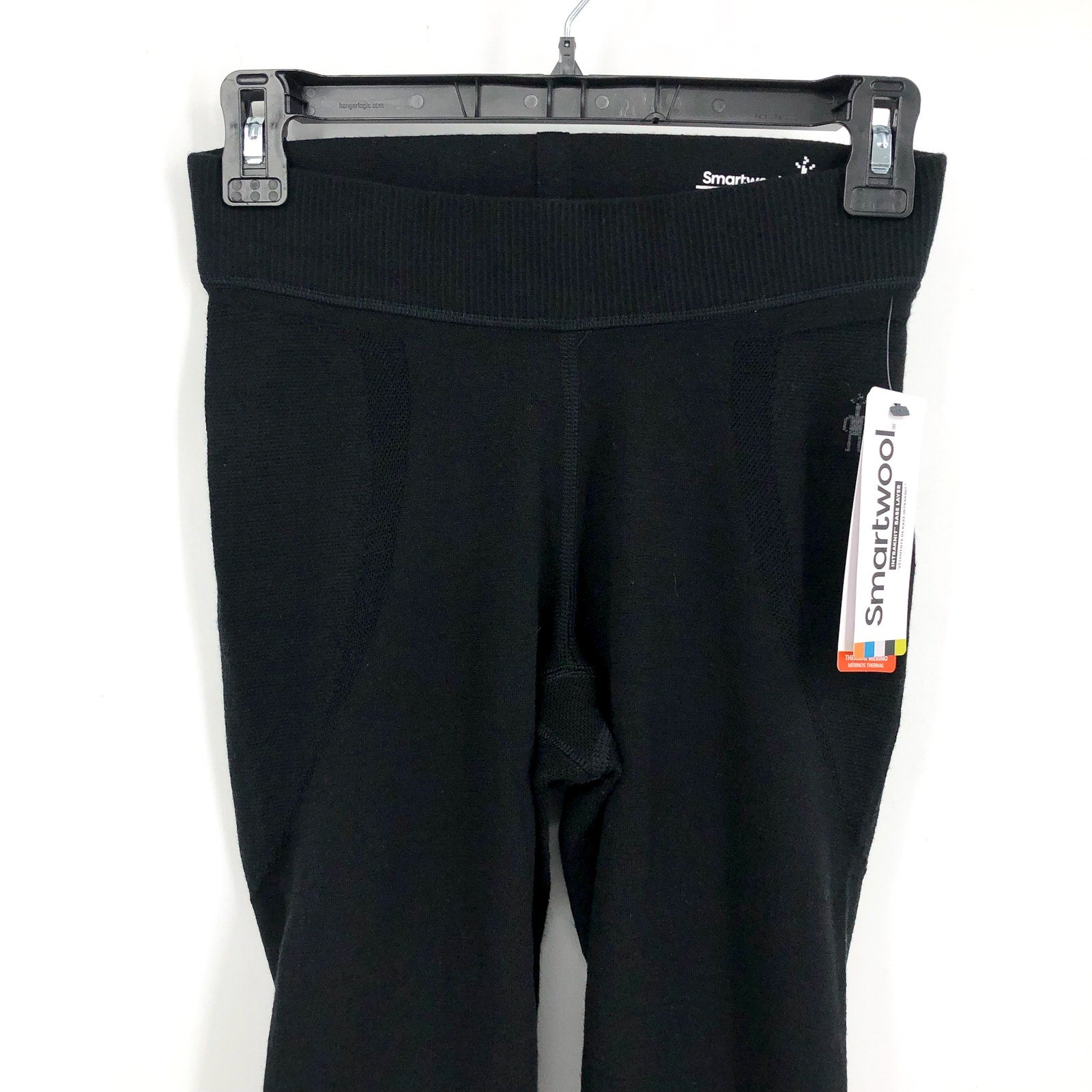 SMARTWOOL Womens Intraknit Merino Base Layer Bottom Small Black Thermal Max NWT