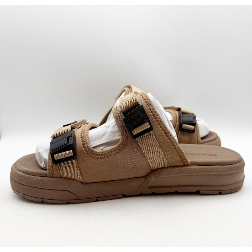 SEICHI Men's Sandoru Ni Slide Sandals SIZE 11 EU 44 Mocha Brown Velcro Strap NIB