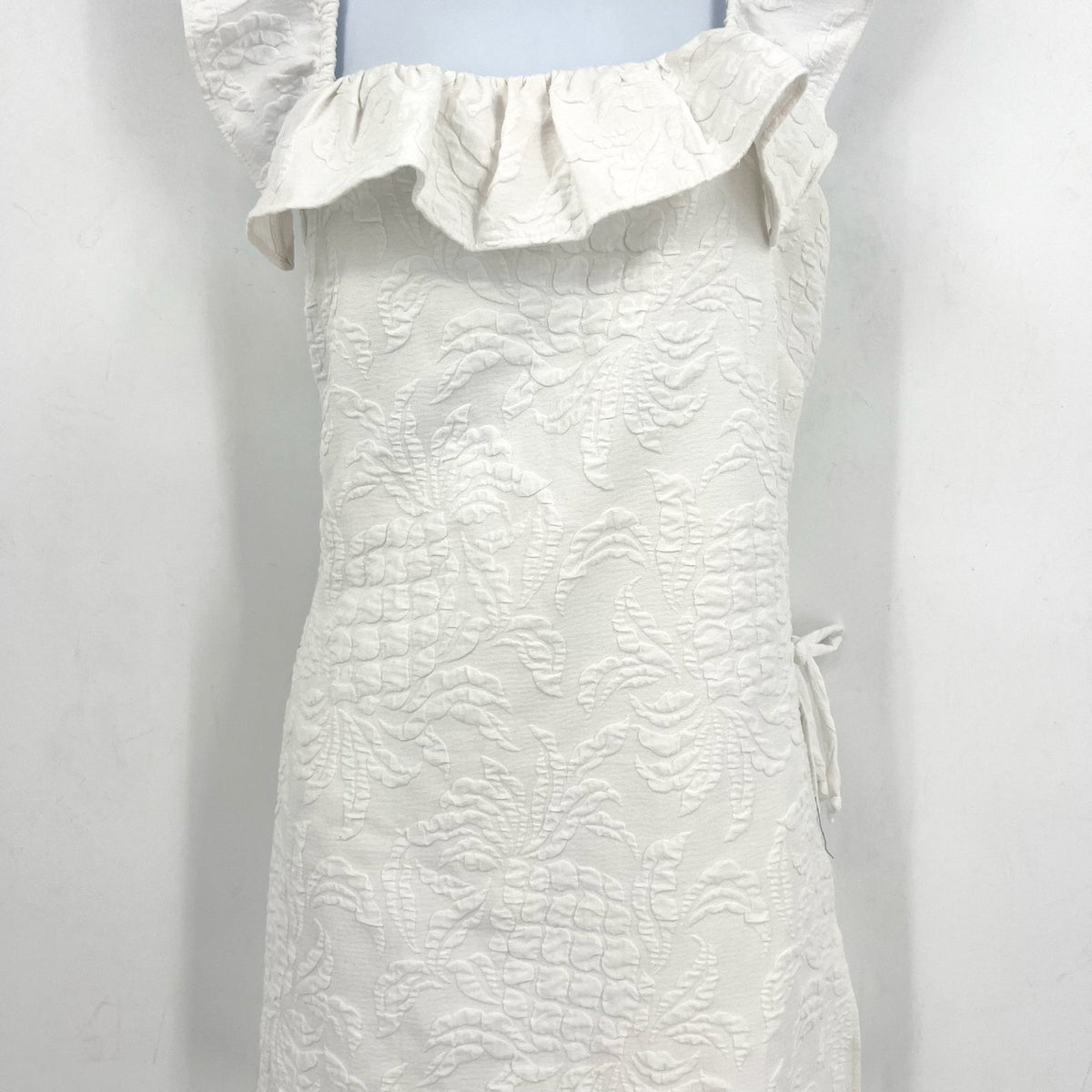 LILLY PULITZER Womens Zoya Romper Size 10 White Pineapple Pucker Jacquard NWOT