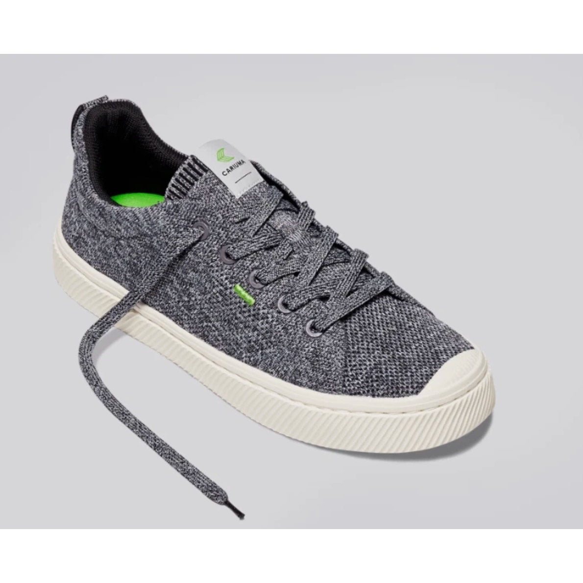 CARIUMA IBI Low Sneakers Womens 9.5 Mens 8 EU 40 Stone Grey Knit Bamboo NIB