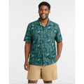 L.L BEAN Mens Tropics Print Short-Sleeve Casual Shirt Large Blue Green NWT