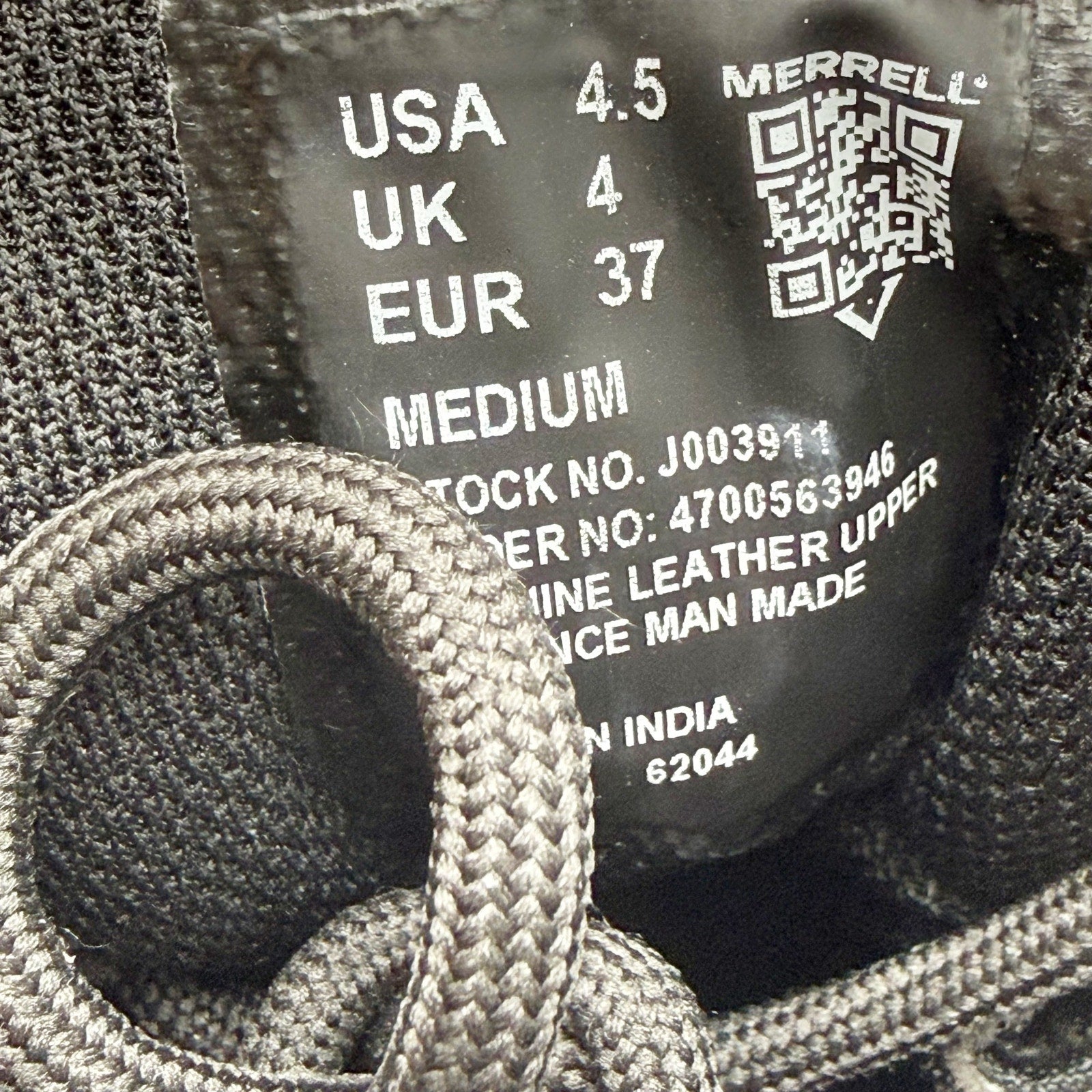 Merrell Womens Moab 3 Tactical Work Mid Boots US 6 M Black Leather WP NWOB