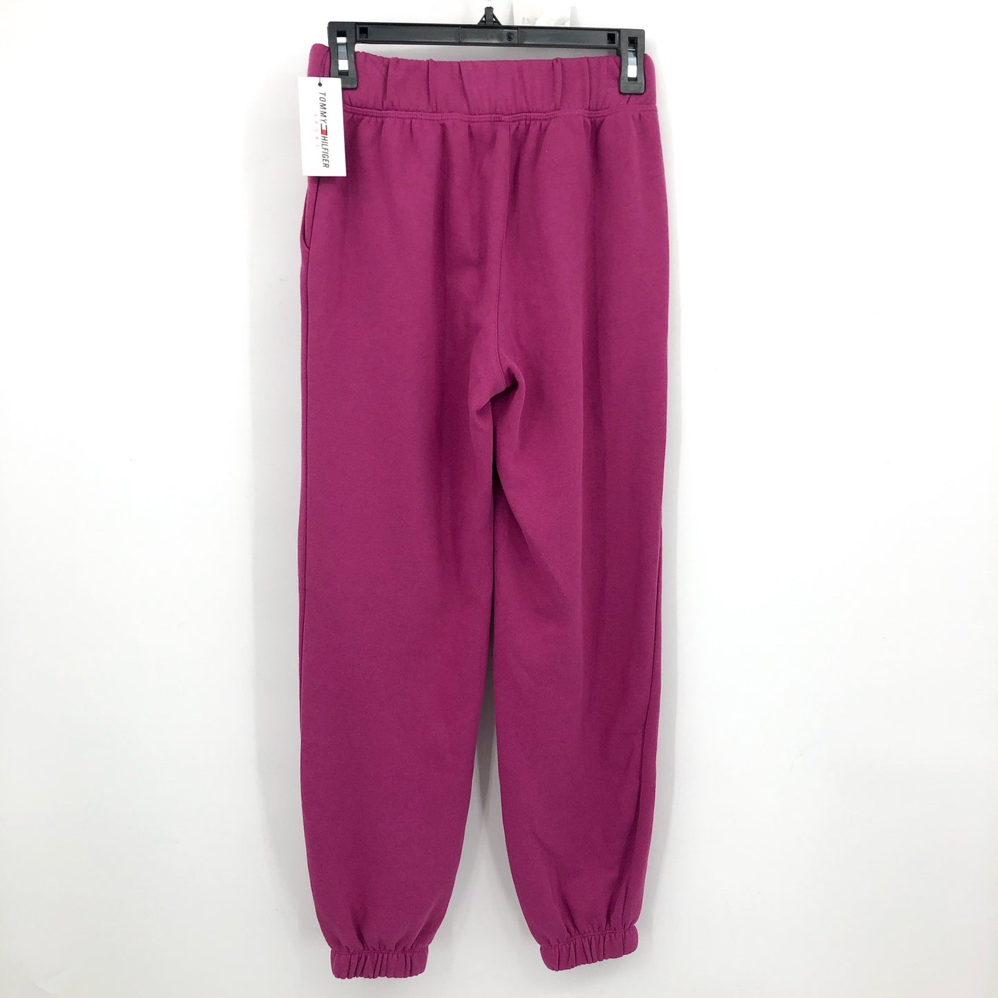TOMMY HILFIGER Womens Sweatpants Joggers XS Pink Dahlia French Terry NWT