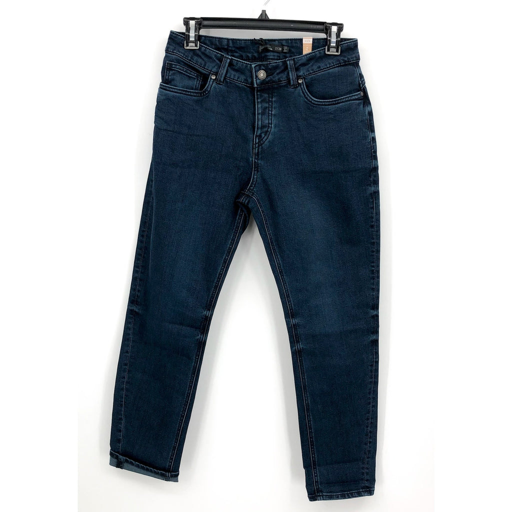 PRANA Women's Buxton Jeans Size 2 26x27 Deep Blue Stretch Mid-Rise Boyfriend NWT