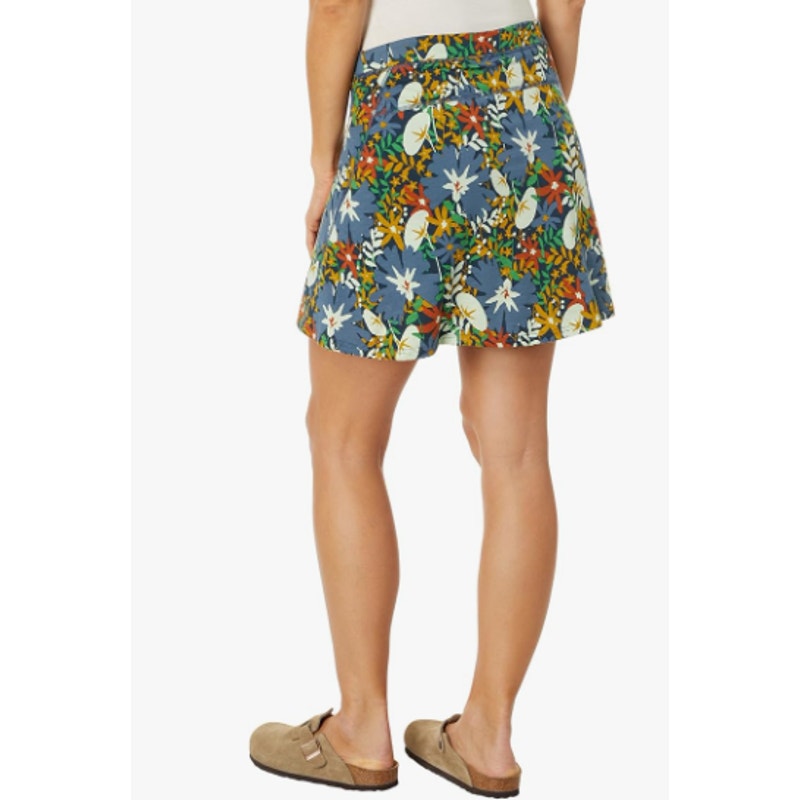Toad & Co Womens Seleena Skort Medium Midnight Blue Floral Built in Short NWT