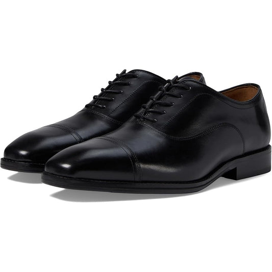 Johnston & Murphy Mens Sullivan Cap Toe Dress Shoes US 11 M Black Leather NIB