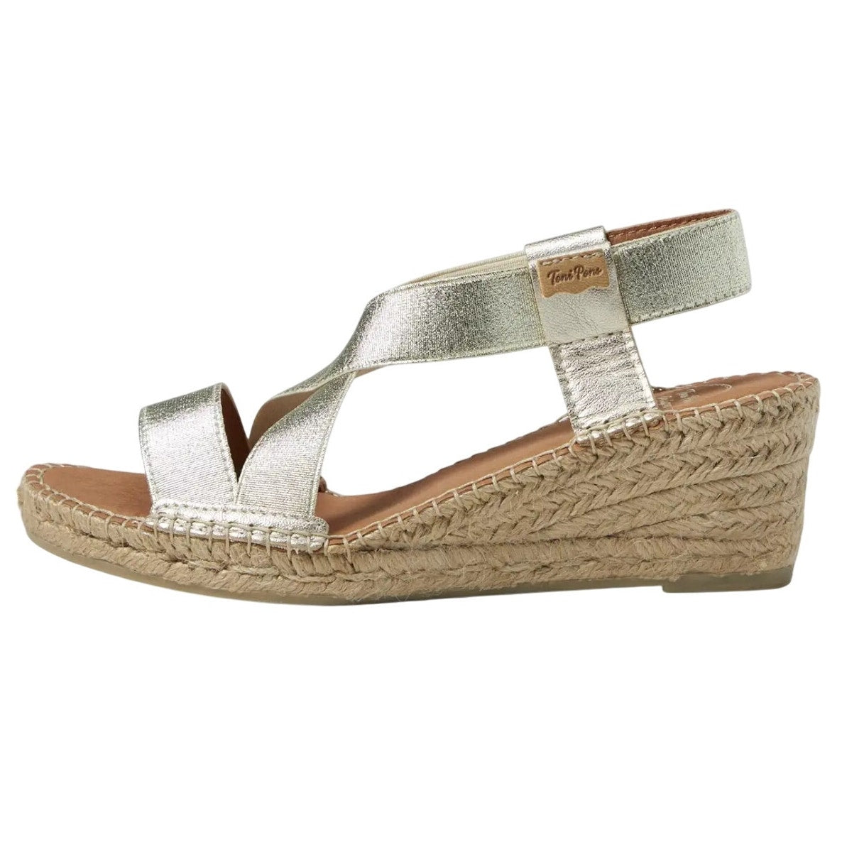 Toni Pons Womens Tura-RC Sandals EU 36 US 6 Gold Espadrille Wedge Heel NIB
