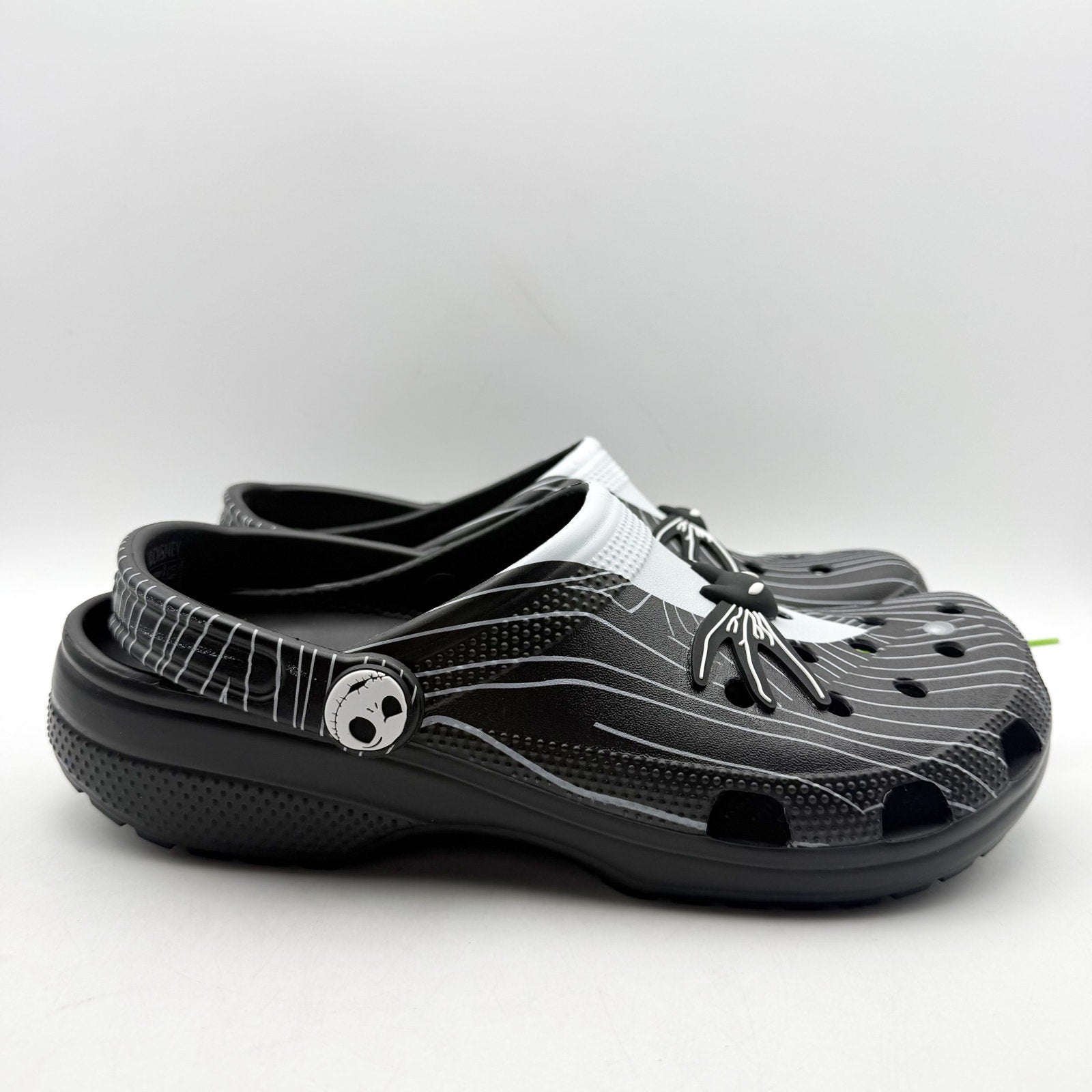 Crocs Classic Clog Mens 10 Jack Skellington Nightmare Before Christmas Black NWT