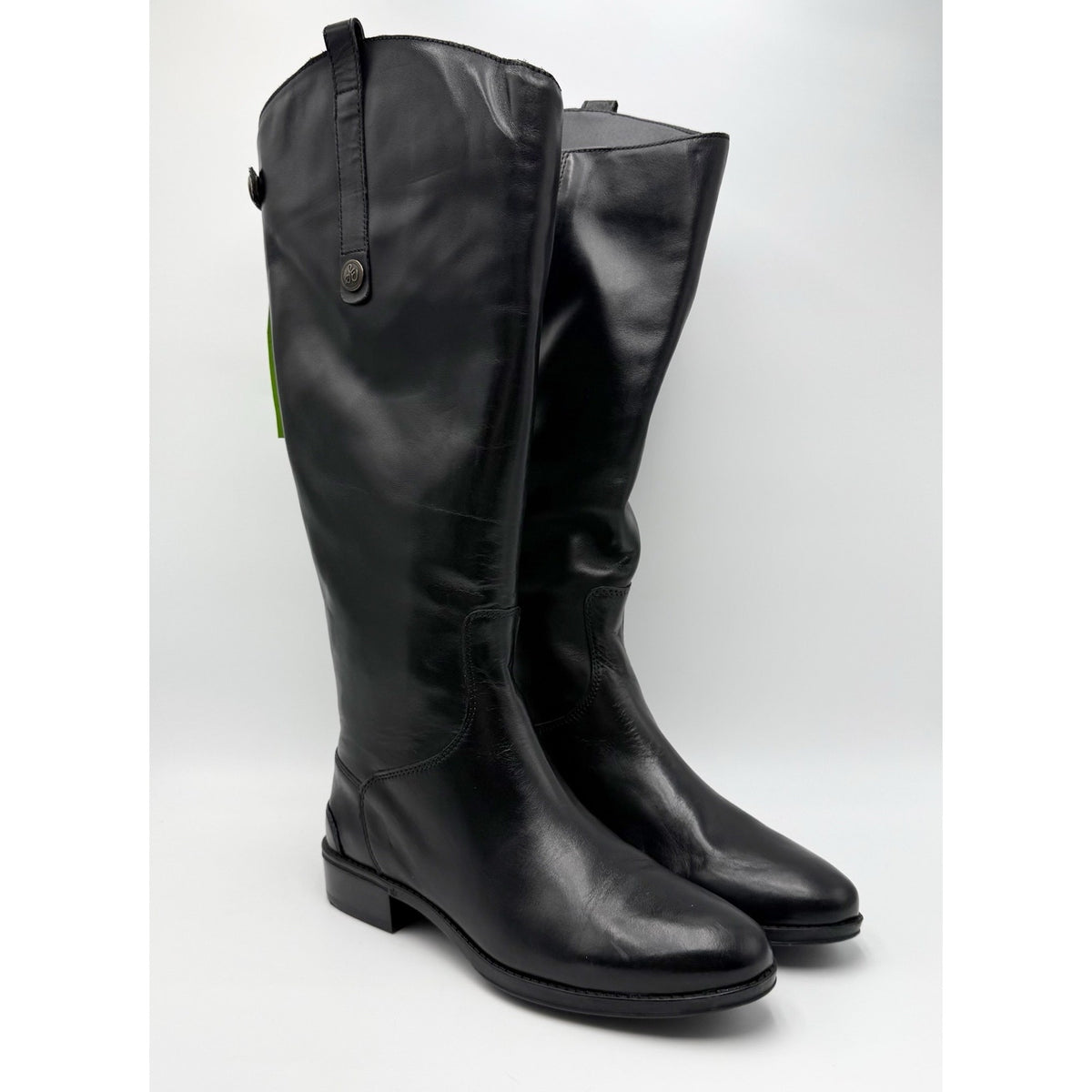Sam Edelman Womens Penny Knee High Boots Size 8 M WIDE CALF Black Leather NWOB