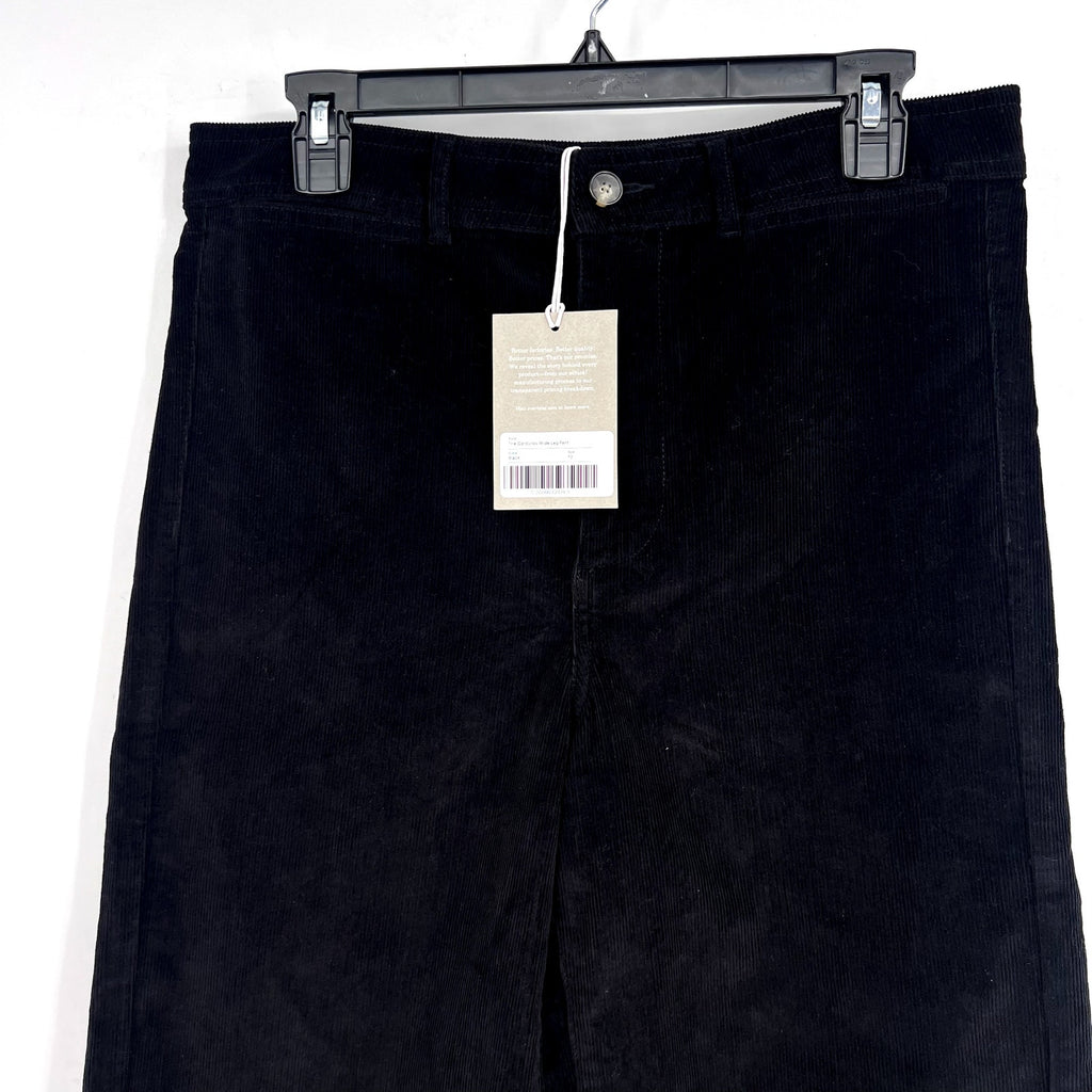 Everlane Womens The Corduroy Wide-Leg Pants Size 10 High Rise Black NWT
