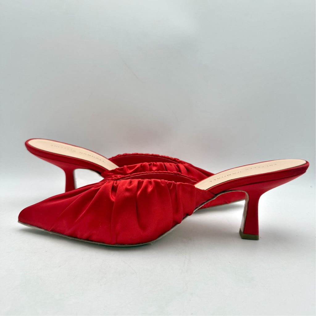 Loeffler Randall Womens Inez Mule Heels US 9 B EU 40 Red Satin NIB