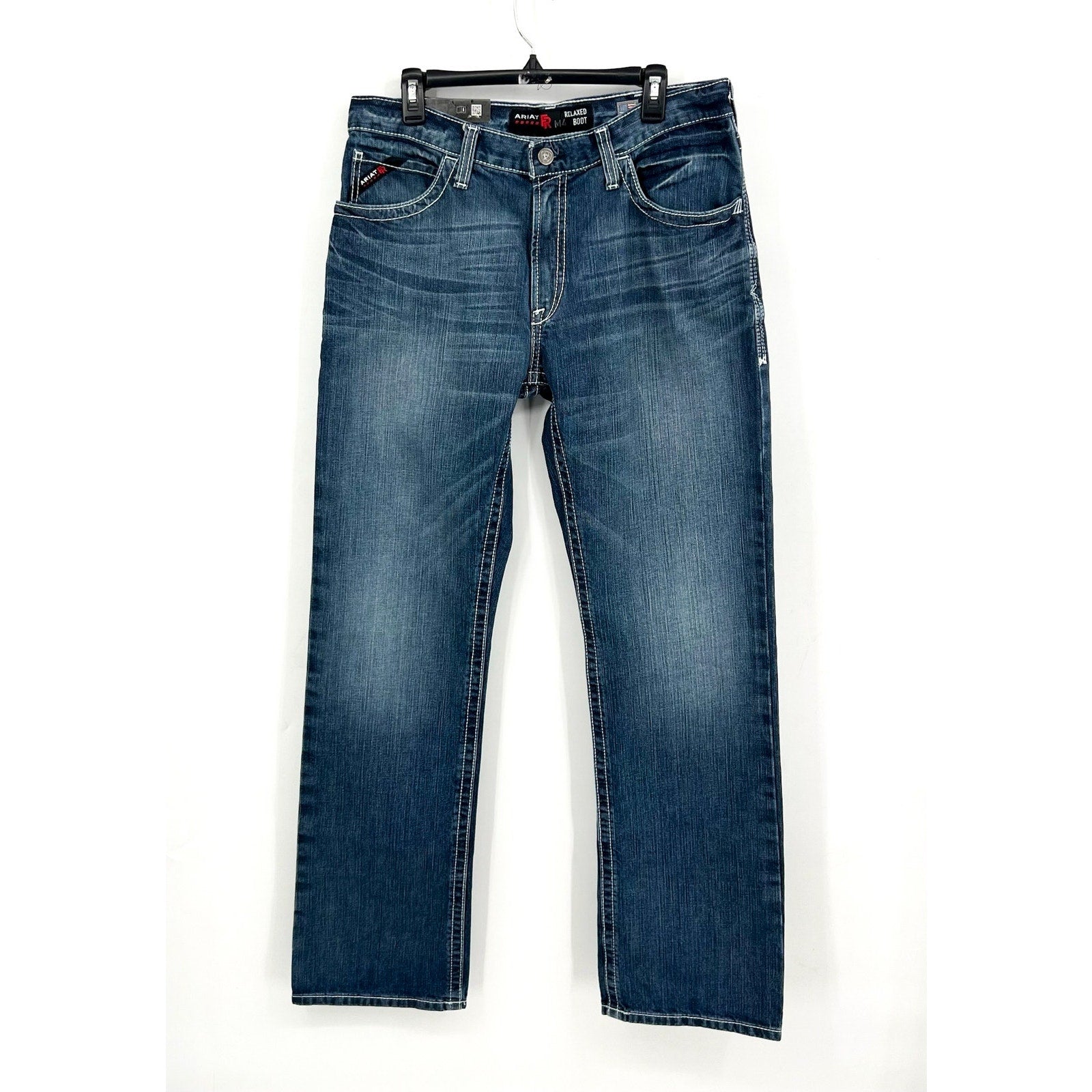 ARIAT Men's FR M4 Relaxed Ridgeline Boot Cut Jeans 34x36 Blue Glacier NWT