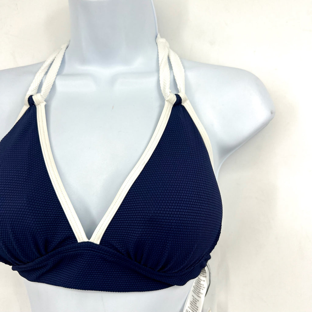TOMMY BAHAMA Island Cays Cabana Halter Bikini Top XS Mare Navy Blue NWT