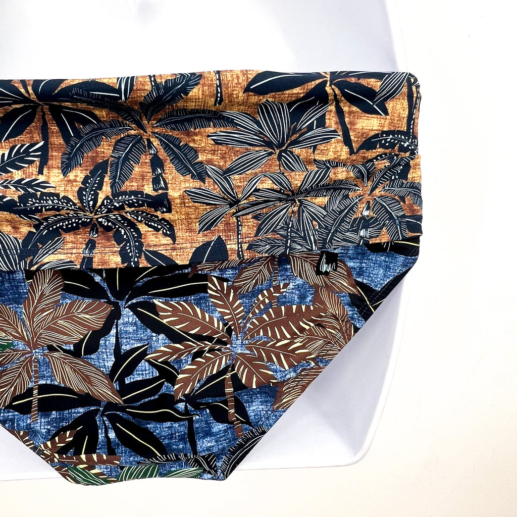BLEU ROD BEATTIE By the Sea Sarong Hipster Bikini Bottom Size 6 Blue Gold NWT