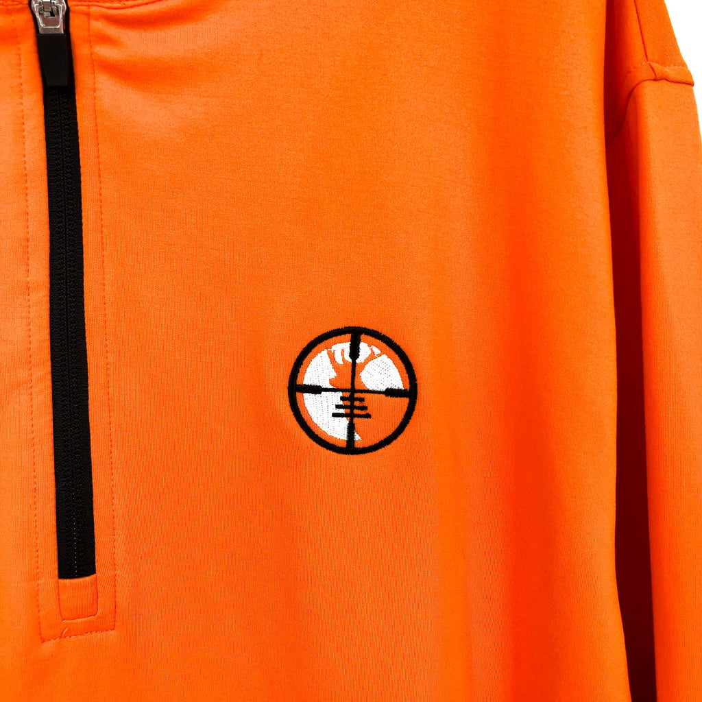 WAGGLE Mens Loosey Goosey Quarter Zip Pullover XXL Orange Long Sleeve Golf NWT