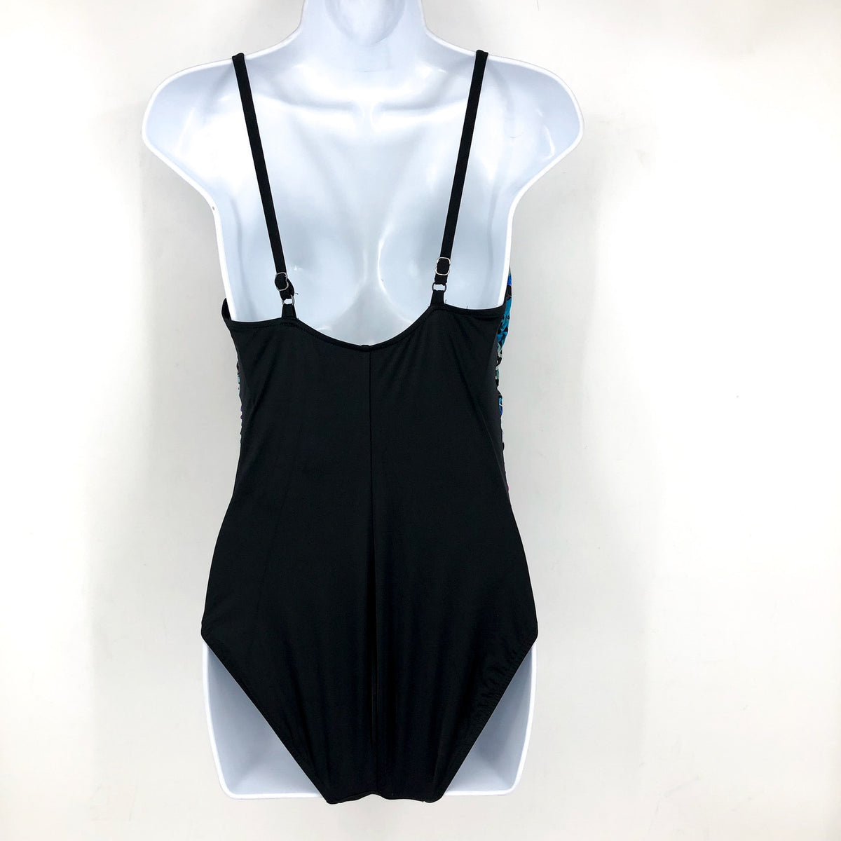 MAGICSUIT Lisa One Piece Swimsuit Size 8 Blue Black Social Butterfly NWT