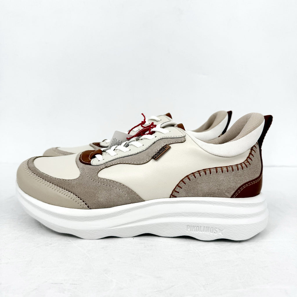 Pikolinos Womens Zahara Casual Sneakers EU 42 Size 11 Cream Tan Suede NIB