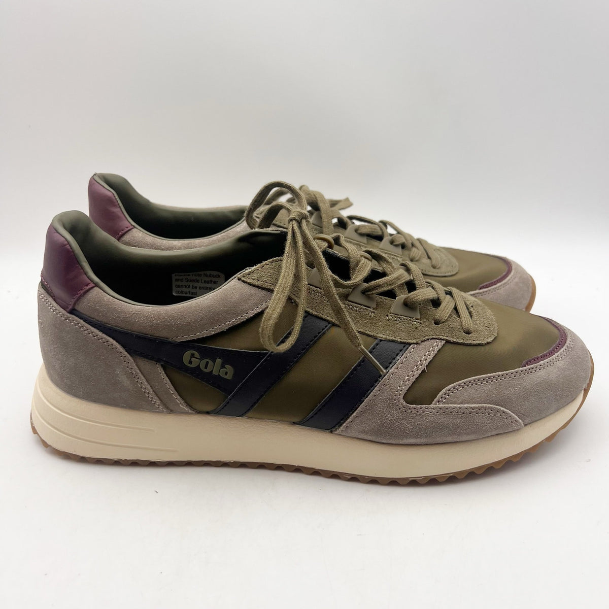 Gola Mens Chicago Casual Sneakers Size 11 EU 44 Green Taupe Suede NWOB