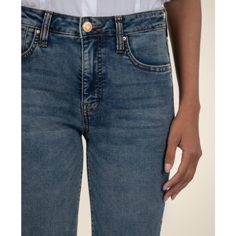 KUT FROM THE KLOTH Stella Flare Jeans US 10 Blue Debonairly High Rise Fab AB NWT