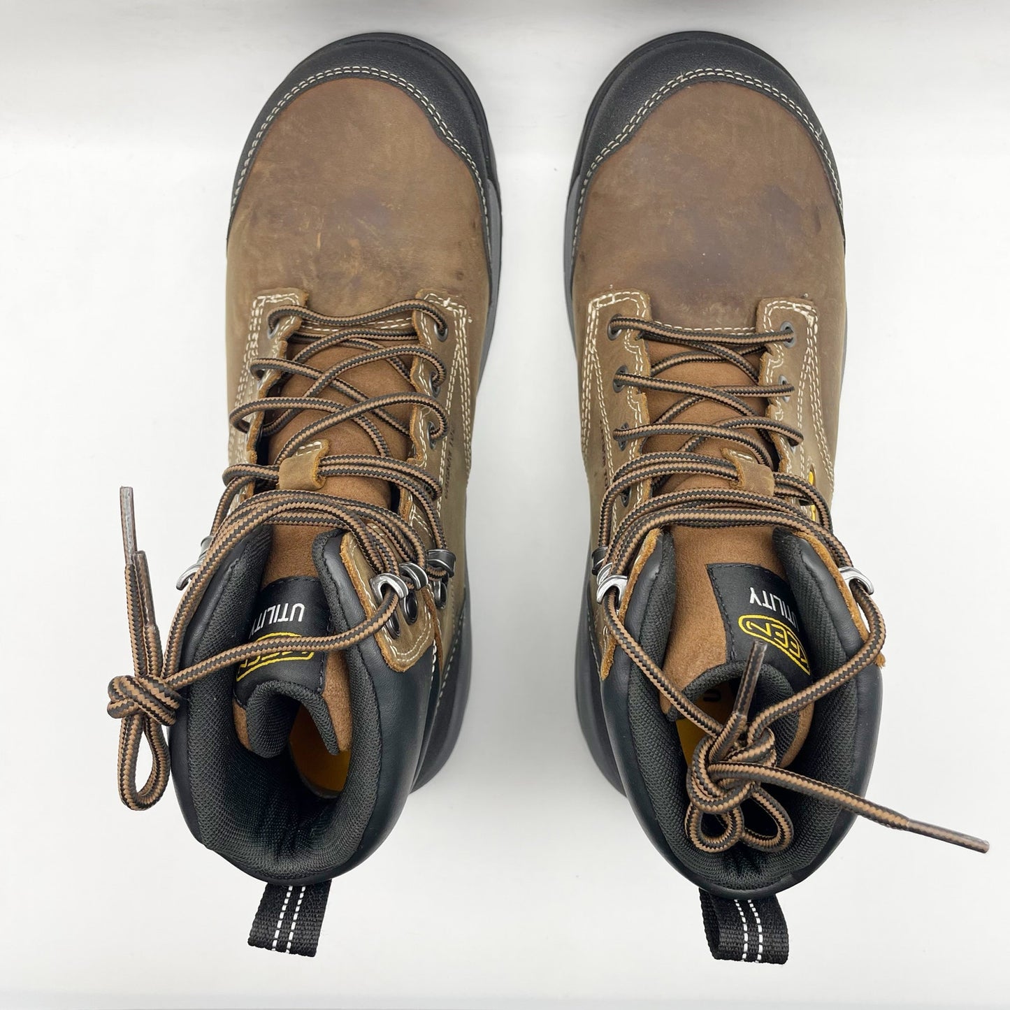 KEEN Womens Evanston 6" Work Boots US 8.5 Wide Brown Carbon Fiber Toe WP NIB