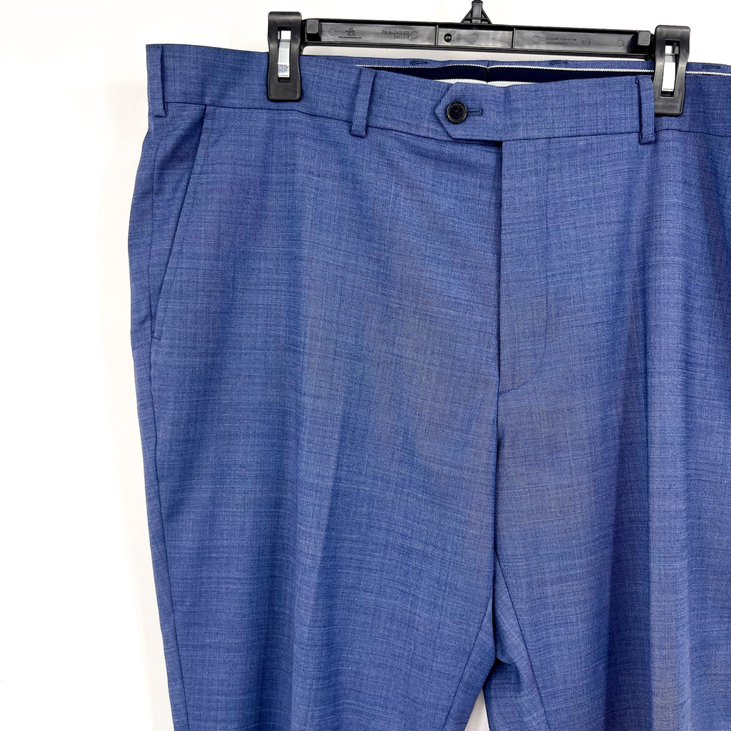 PENGUIN Men's Osman Wool Blend Dress Pants 40x32 Steel Blue Flat Front NWOT