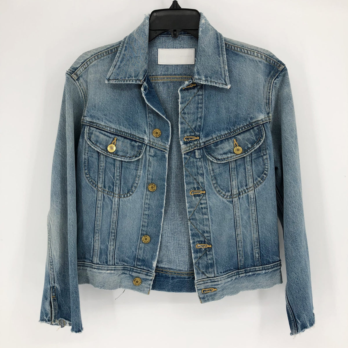 RE/DONE Women's 70s Rodeo Denim Jacket Small Blue Light Worn Distress NWOT