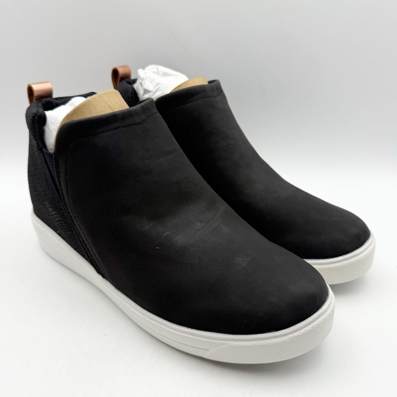 Ryka Womens Vera Wedge Casual Sneakers US 8.5 M EU 38.5 Black Knit NIB