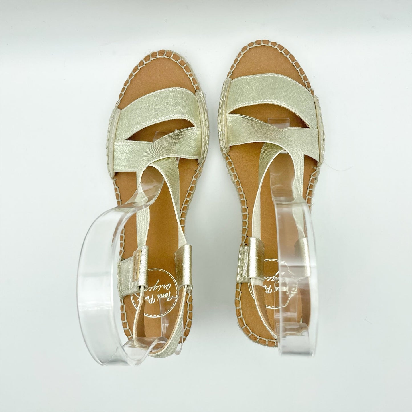 Toni Pons Womens Tura-RC Sandals EU 36 US 6 Gold Espadrille Wedge Heel NIB