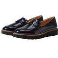 Naturalizer Womens Adiline Flat Loafers 11 Narrow Blue Leather Slip On NWOB